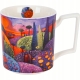 Duży PORCELANOWY Kubek XXL 750 ml do KAWY HERBATY - MODERN BUBBLY HILLS