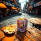 Duży PORCELANOWY Kubek XXL 750 ml do KAWY HERBATY - MODERN BUBBLY HILLS