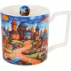 Duży PORCELANOWY Kubek XXL 750 ml do KAWY HERBATY - MODERN SLEEPY KINGDOM