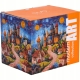 Duży PORCELANOWY Kubek XXL 750 ml do KAWY HERBATY - MODERN SLEEPY KINGDOM