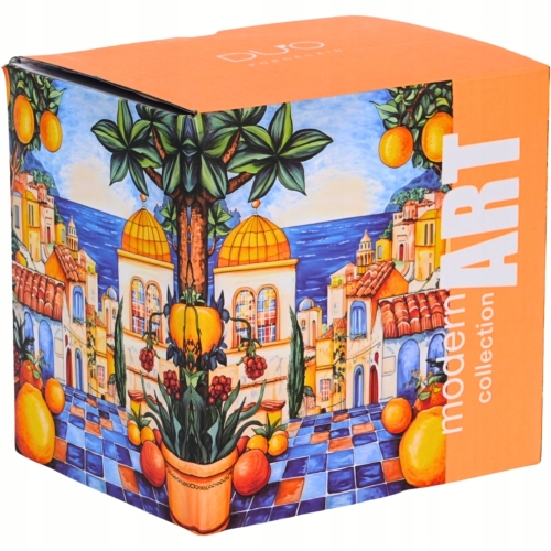 PORCELANOWY Kubek 450 ml z Zaparzaczem do HERBATY ZIÓŁ - MODERN ESPANIA