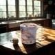 PORCELANOWY Kubek 450 ml z Zaparzaczem do HERBATY ZIÓŁ - CITY OF MAGNOLIAS