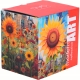 PORCELANOWY Kubek 450 ml z Zaparzaczem do HERBATY ZIÓŁ - MODERN SUNFLOWER