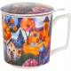 PORCELANOWY Kubek 450 ml z Zaparzaczem do HERBATY ZIÓŁ - MODERN COUNTRYSIDE