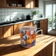 PORCELANOWY Kubek 450 ml z Zaparzaczem do HERBATY ZIÓŁ - MODERN COUNTRYSIDE