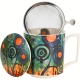 PORCELANOWY Kubek 450 ml z Zaparzaczem do HERBATY ZIÓŁ - TWISTED TREES