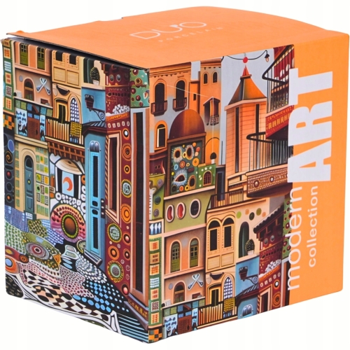 PORCELANOWY Kubek 450 ml z Zaparzaczem do HERBATY ZIÓŁ - MODERN SWEET CITY