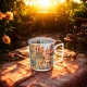 PORCELANOWY Kubek 450 ml z Zaparzaczem do HERBATY ZIÓŁ - MODERN SWEET CITY