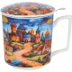 PORCELANOWY Kubek 450 ml z Zaparzaczem do HERBATY ZIÓŁ - SLEEPY KINGDOM