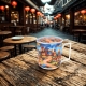 PORCELANOWY Kubek 450 ml z Zaparzaczem do HERBATY ZIÓŁ - SLEEPY KINGDOM