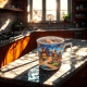 PORCELANOWY Kubek 450 ml z Zaparzaczem do HERBATY ZIÓŁ - SLEEPY KINGDOM