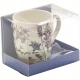 PORCELANOWY Kubek 320 ml z Łyżeczką do KAWY HERBATY KAKAO - Lawenda