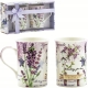PORCELANOWY Kubek 270 ml do KAWY HERBATY KAKAO Komplet 2 SZTUKI - Lawenda