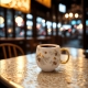 Duży PORCELANOWY Kubek baryłka 530 ml do KAWY HERBATY GRZAŃCA - Ptaszki
