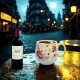 Duży PORCELANOWY Kubek baryłka 530 ml do KAWY HERBATY GRZAŃCA - Wiewiórki