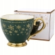 ŚWIĄTECZNY Porcelanowy Kubek Filiżanka do KAWY HERBATY 380 ml - ŚNIEŻYNKI