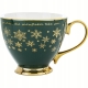 ŚWIĄTECZNY Porcelanowy Kubek Filiżanka do KAWY HERBATY 380 ml - ŚNIEŻYNKI
