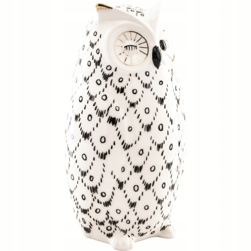 Duża dekoracyjna Ceramiczna SKARBONKA 18,5 x 9 x 8 cm Figurka - SOWA SÓWKA