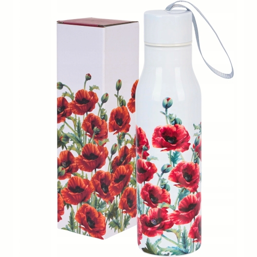 Butelka termiczna Termos 500 ml STAL NIERDZEWNA - Flower Classic POPPIES