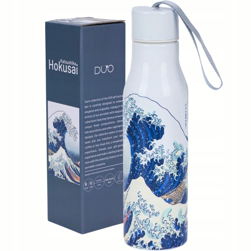 Butelka termiczna Termos 500 ml STAL NIERDZEWNA - THE GREAT WAVE by Hokusai