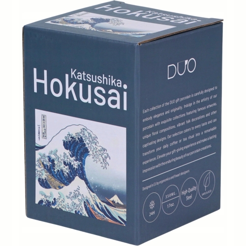 Kubek termiczny 330 ml Termos na KAWĘ HERBATĘ - THE GREAT WAVE by Hokusai