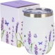 Kubek termiczny 330 ml Termos na KAWĘ HERBATĘ - Flower Classic LAVENDER