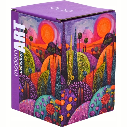Stalowy Kubek termiczny 330 ml Termos na KAWĘ HERBATĘ - MODERN BUBBLY HILLS