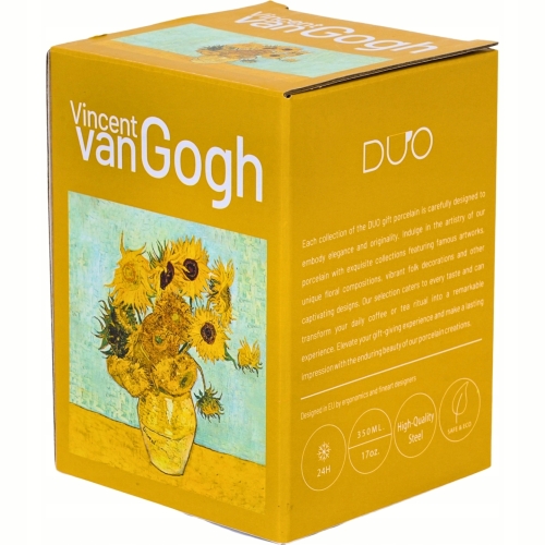 Kubek termiczny 330 ml Termos na KAWĘ HERBATĘ - SUNFLOWERS by Van Gogh