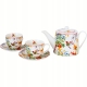 DWIE Porcelanowe Filiżanki 270 ml + Dzbanek 900 ml - Flower Classic KOLIBER