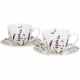 DWIE Porcelanowe Filiżanki 270 ml + Dzbanek 900 ml Flower Classic LAVENDER