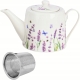 DWIE Porcelanowe Filiżanki 270 ml + Dzbanek 900 ml Flower Classic LAVENDER