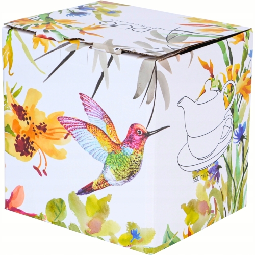TEA FOR ONE Porcelanowy Dzbanek 350 ml z filiżanką - Flower Classic KOLIBER