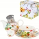 TEA FOR ONE Porcelanowy Dzbanek 350 ml z filiżanką - Flower Classic KOLIBER