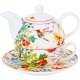 TEA FOR ONE Porcelanowy Dzbanek 350 ml z filiżanką - Flower Classic KOLIBER
