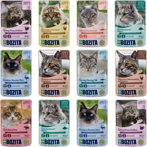 Mokra Karma Dla Kota BOZITA saszetka 85 g MIX SMAKÓW DO WYBORU - 12 sztuk