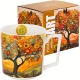 Kolorowy PORCELANOWY Kubek 450 ml do KAWY HERBATY KAKAO - MODERN TREE