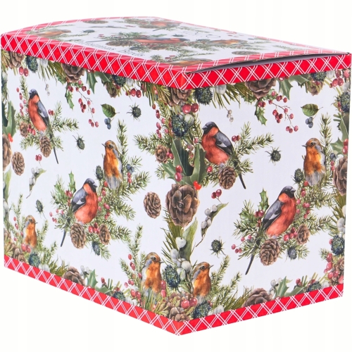 PORCELANOWY Kubek XXL 1000 ml do KAWY HERBATY na Święta - CHRISTMAS BIRDS