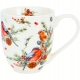 PORCELANOWY Kubek XXL 1000 ml do KAWY HERBATY na Święta - CHRISTMAS BIRDS