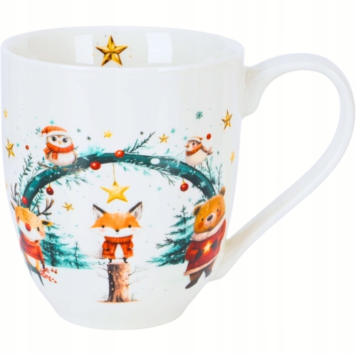 PORCELANOWY Kubek XXL 1000 ml do KAWY HERBATY na Święta - CHRISTMAS CUTIES