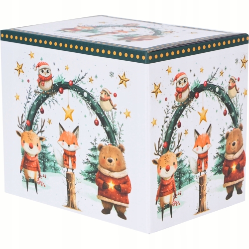 PORCELANOWY Kubek XXL 1000 ml do KAWY HERBATY na Święta - CHRISTMAS CUTIES