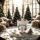 PORCELANOWY Kubek XXL 1000 ml do KAWY HERBATY na Święta - CHRISTMAS CUTIES