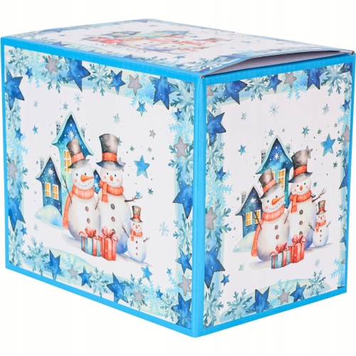 PORCELANOWY Kubek XXL 1000 ml do KAWY HERBATY na Święta - SNOWMAN BAŁWANEK