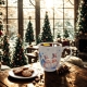 PORCELANOWY Kubek XXL 1000 ml do KAWY HERBATY na Święta - SNOWMAN BAŁWANEK