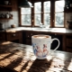 PORCELANOWY Kubek XXL 1000 ml do KAWY HERBATY na Święta - SNOWMAN BAŁWANEK