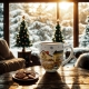 PORCELANOWY Kubek XXL 1000 ml do KAWY HERBATY na Święta - CHRISTMAS CITY