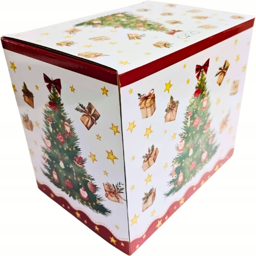 PORCELANOWY Kubek XXL 1000 ml do KAWY HERBATY na Święta - CHRISTMAS TREE