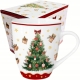 PORCELANOWY Kubek XXL 1000 ml do KAWY HERBATY na Święta - CHRISTMAS TREE