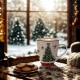 PORCELANOWY Kubek XXL 1000 ml do KAWY HERBATY na Święta - CHRISTMAS TREE