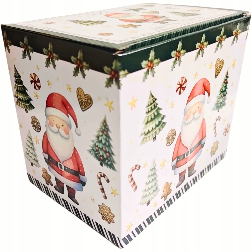 PORCELANOWY Kubek XXL 1000 ml do KAWY HERBATY na Święta SANTA CLAUS Mikołaj