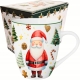 PORCELANOWY Kubek XXL 1000 ml do KAWY HERBATY na Święta SANTA CLAUS Mikołaj